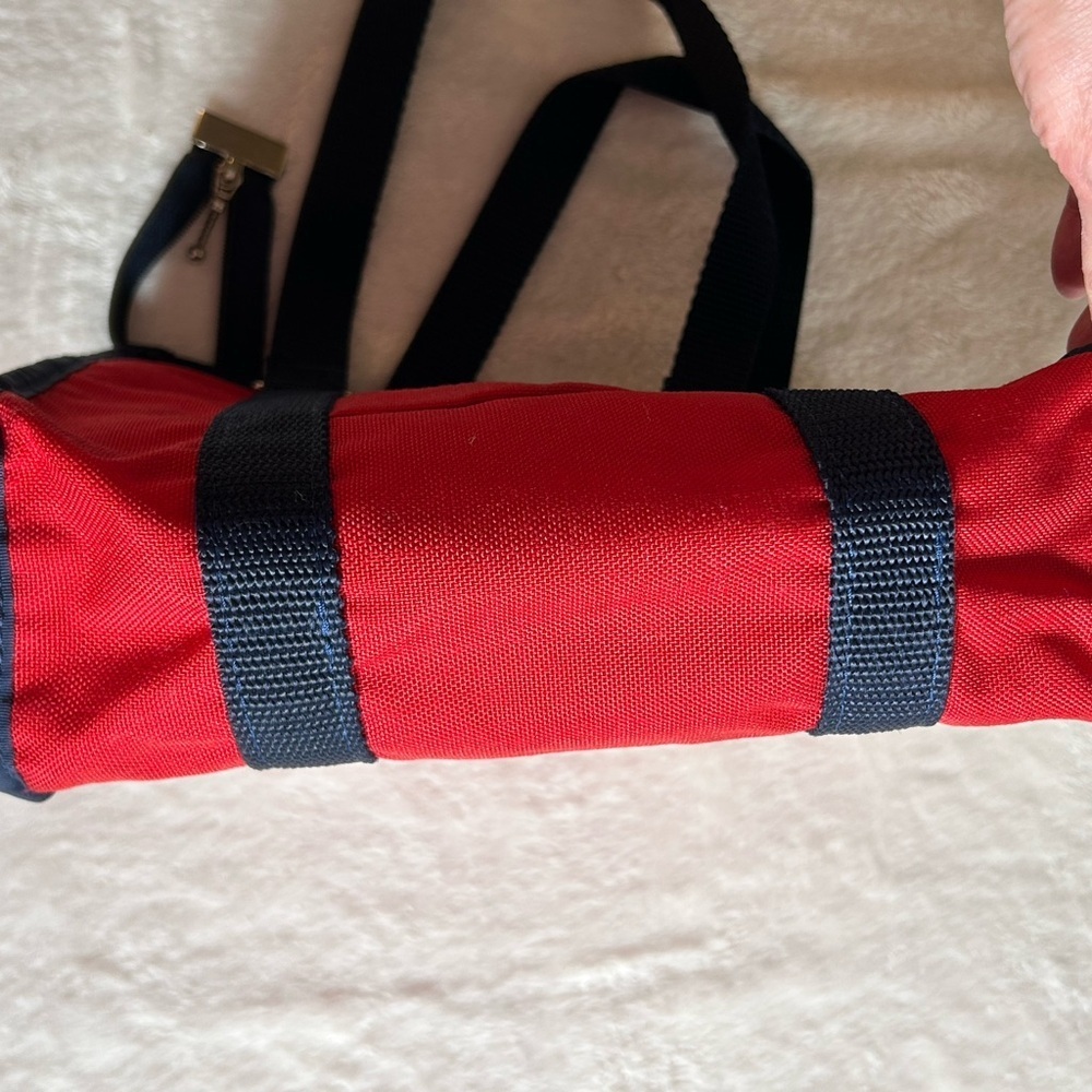 TLC KANVAS  Red and Navy Satchel Dual Zip Customized Pockets - Picture 10 of 10